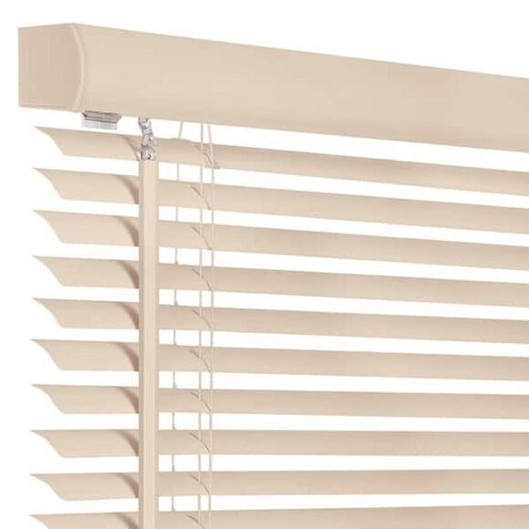 NIB Home Depot Alabaster 1" Cordless Vinyl Blind - 30"x64" - Picture 3 of 15
